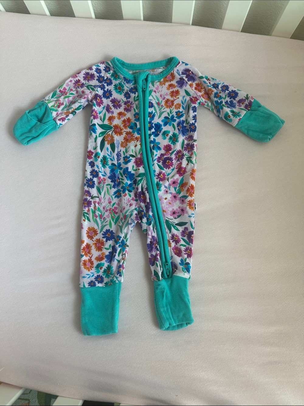 Little Sleepies Zippy- Preemie Floral